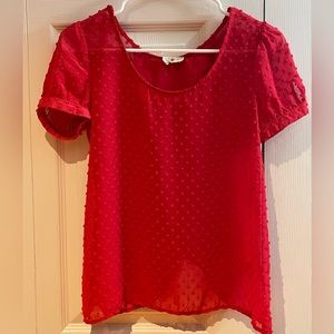 Pins and Needles Red Top Size Small - Urban Outfitters